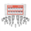 VEVOR 72 PCS ORFS Hydraulic Fittings, O Ring Face Seal Fitting Kit, Hydraulic Hose Tube and Pipe Fittings, Cap and Plug Set for Hydraulics, O Ring Assortment Kit Precision Thread, Sizes 4 6 8 10 12 16