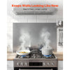 VEVOR 36" x 24" Stainless Steel Backsplash for Stove, Ultra Flat Splatter Guard, Wall Shield Range Hood Backsplash, Easy Clean Kitchen Wall Metal Panel, Pre-Drilled Holes for Easy Installation, Silver