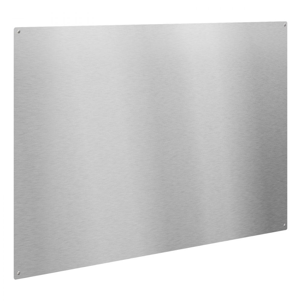VEVOR 36" x 24" Stainless Steel Backsplash for Stove, Ultra Flat Splatter Guard, Wall Shield Range Hood Backsplash, Easy Clean Kitchen Wall Metal Panel, Pre-Drilled Holes for Easy Installation, Silver