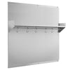 VEVOR 36" x 30" Stainless Steel Backsplash for Stove, Ultra Flat Splatter Guard with Storage Shelf & Hanging Rack, Wall Shield Range Hood Panel, Easy Clean, Pre-Drilled Holes for Easy Installation