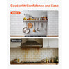 VEVOR 30" x 30" Stainless Steel Backsplash for Stove, Ultra Flat Splatter Guard with Storage Shelf & Hanging Rack, Wall Shield Range Hood Panel, Easy Clean, Pre-Drilled Holes for Easy Installation