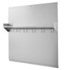 VEVOR 30" x 30" Stainless Steel Backsplash for Stove, Ultra Flat Splatter Guard with Storage Shelf & Hanging Rack, Wall Shield Range Hood Panel, Easy Clean, Pre-Drilled Holes for Easy Installation
