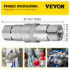 VEVOR Hydraulic Coupler 1/2 Body with 1/2" NPT Thread 27.6 MPa Hydraulic Quick Connect 4 Pairs Hydraulic Coupling Quick Connect 45.5 L/min Hydraulic Quick Coupler