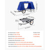 VEVOR Bike Camper Trailer Tent 300 lbs Static Load Folding Bicycle Wagon, with 16-Inch Wheels, PU2000 Coating, Carbon Steel Frame, Quick Setup, Fits 22-28 in Wheels, for Off-Road Bike Camping & Cargo