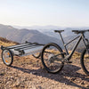 VEVOR Bike Camper Trailer Tent 300 lbs Static Load Folding Bicycle Wagon, with 16-Inch Wheels, PU2000 Coating, Carbon Steel Frame, Quick Setup, Fits 22-28 in Wheels, for Off-Road Bike Camping & Cargo