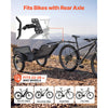 VEVOR Bike Cargo Trailer 320 lbs Load Heavy-Duty Bicycle Game Cart Foldable, All-Purpose Utility Trailer with 16-Inch Wheels for Any Terrain, Off-Road, Carbon Steel Frame, Fits 22-28 in Bike Wheels
