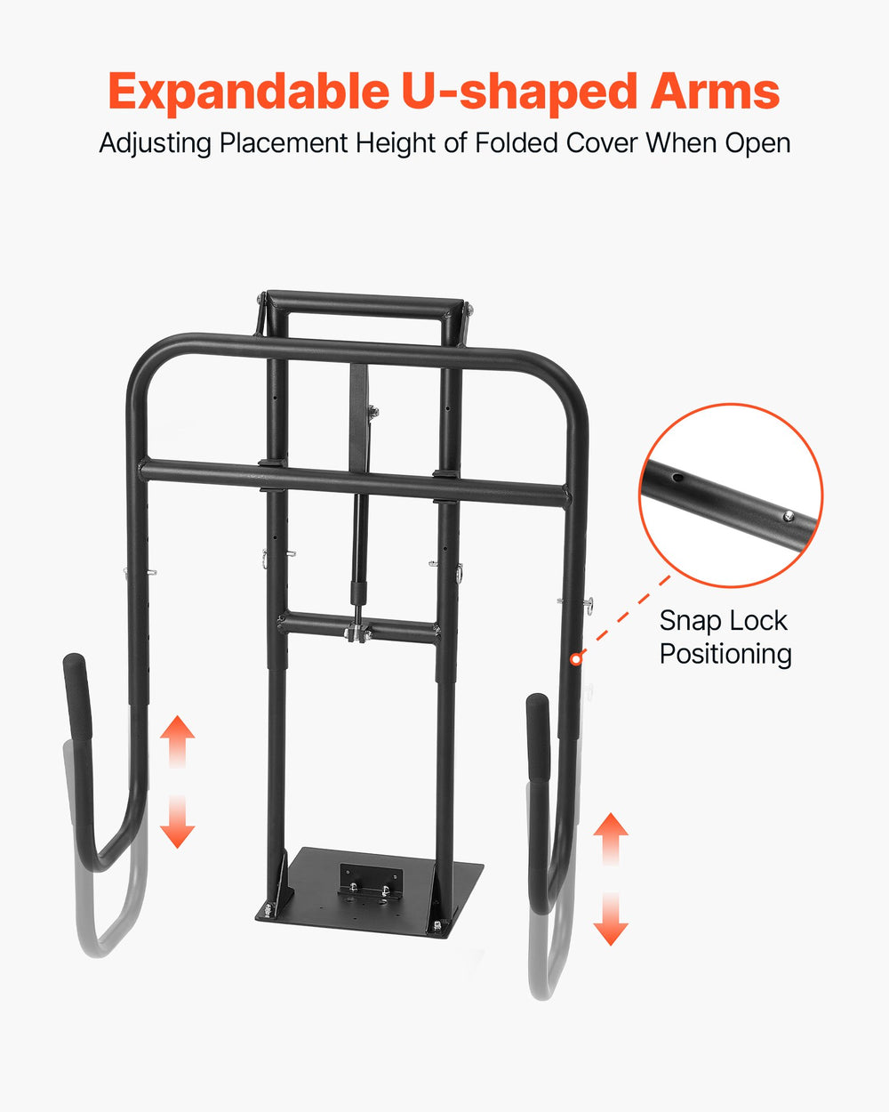 VEVOR Hydraulic Spa Cover Lift, Hot Tub Cover Lift, Adjustable Height 33.1 to 41.3 in and Width from 53.1 to 92.5 in, Mounted Underneath on One Side, Compatible with Various Sizes of Hot Tubs & Spas