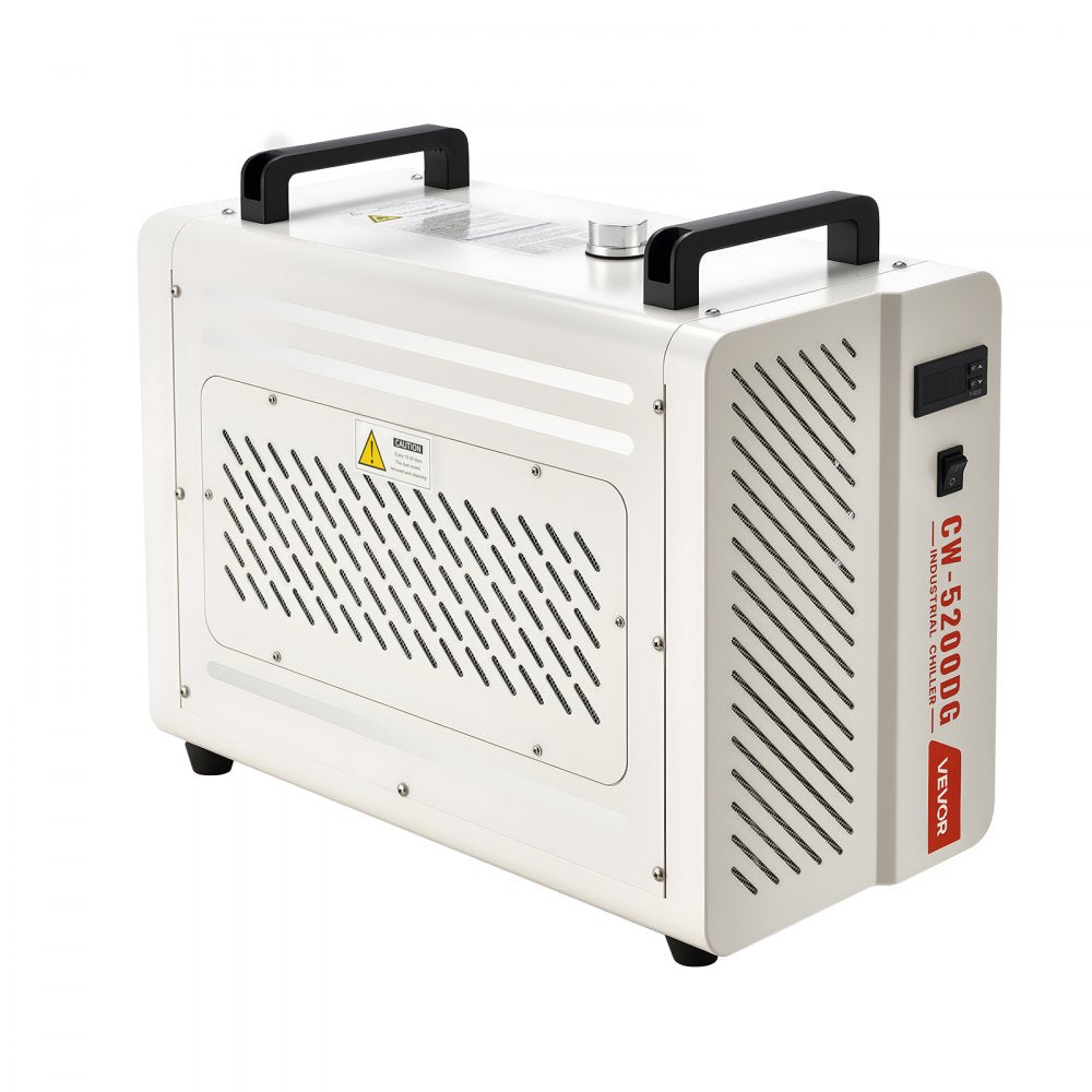 VEVOR Industrial Water Chiller, 5460 BTU/h, Industrial Water Cooler Cooling System with Compressor, 1.8  Gal Tank Capacity, 3.4 GPM Max Flow, Laser Chiller, for CO2 Laser Engraving & Cutting Machine