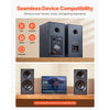 VEVOR Powered Bookshelf Speakers, 25W x 2, Active Studio Monitor Speaker with 5.25 Inch Woofer, Bluetooth/RCA/Coaxial/Optical/USB/Subwoofer Connection, Wooden Enclosure, for Record Player Turntable PC