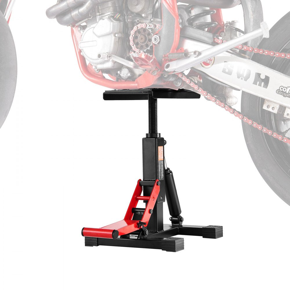 VEVOR Dirt Bike Lift Stand, Motorcycle Jack Lift Stand 1200lbs Capacity and Hydraulic Lift Operation, Hoist Table Adjustable Height 9.8"-18.3" for Dirtbike Repair, Maintenance, Dirt Bike Accessories