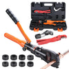 VEVOR Copper Pipe Crimping Tool, Hydraulic Driven Press Tool with 1/2", 3/4", 1" Jaws for VUS Type Copper Pipes and  3/8", 1/2", 5/8", 3/4", 1" Jaws for ASTM F1807 Pex Pipe Copper Ring