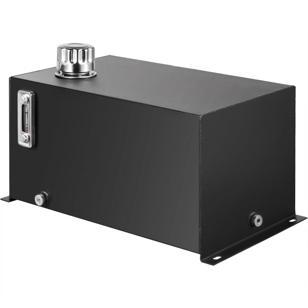 VEVOR Hydraulic Fluid Tank 10 Gal Fuel Tank Heavy Duty Hydraulic Steel Tank Reservoir, Gasoline Transfer Tanks, Hydraulic Reservoir with Strainer Tank Gauge Filter Breather Cap for Tractors & Trucks