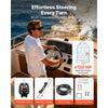 VEVOR Hydraulic Steering Kit, 150 HP, Marine Boat Hydraulic Steering System, with 6.9 MPa/1000 psi Helm Pump, Two-Way Lock Cylinder, and 20ft High-Strength Hoses, for Single Station, Single-Engine Use