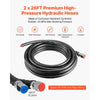VEVOR Hydraulic Steering Kit, 300 HP, Marine Boat Hydraulic Steering System, with 6.9 MPa/1000 psi Helm Pump, Two-Way Lock Cylinder, and 26ft High-Strength Hoses, for Single Station, Single-Engine Use