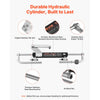VEVOR Hydraulic Steering Kit, 90 HP, Marine Boat Hydraulic Steering System, with 6.9 MPa/1000 psi Helm Pump, Two-Way Lock Cylinder, and 20 ft High-Strength Hoses, for Single Station, Single-Engine Use