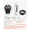 VEVOR Hydraulic Steering Kit, 90 HP, Marine Boat Hydraulic Steering System, with 6.9 MPa/1000 psi Helm Pump, Two-Way Lock Cylinder, and 20 ft High-Strength Hoses, for Single Station, Single-Engine Use