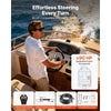 VEVOR Hydraulic Steering Kit, 90 HP, Marine Boat Hydraulic Steering System, with 6.9 MPa/1000 psi Helm Pump, Two-Way Lock Cylinder, and 24 ft High-Strength Hoses, for Single Station, Single-Engine Use