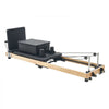 VEVOR Pilates Reformer 96" Foldable Pilates Machine 400 lbs Rubberwood, for Home Use and Gym Workout, with Jump Board, Springs, Sitting Box, and Adjustable Headerest, for Advanced Beginners Users