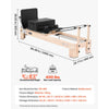 VEVOR Pilates Reformer 94" Pilates Machine 400 lbs Capacity Rubberwood, for Home Use and Gym Workout, with Jump Board, Springs, Sitting Box, and Adjustable Headerest, for Advanced Beginners Users