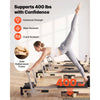 VEVOR Pilates Reformer 91" Foldable Pilates Machine 400 lbs Rubberwood, for Home Use and Gym Workout, with Jump Board, Springs, Sitting Box, and Adjustable Headerest, for Advanced Beginners Users