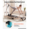 VEVOR Pilates Reformer 91" Foldable Pilates Machine 400 lbs Rubberwood, for Home Use and Gym Workout, with Jump Board, Springs, Sitting Box, and Adjustable Headerest, for Advanced Beginners Users