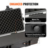 VEVOR Rifle Case, Rifle Hard Case with 3 Layers Fully-protective Foams, 50 inch lockable Hard Gun Case with Wheels, IP67 Waterproof & Crushproof, for Two Rifles or Shotguns, Airsoft Gun