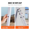 VEVOR Aluminum Grade Rod, 14-Feet/8ths 4 Sections Telescopic Measuring Rod, Double-Sided Scale 1/8in Leveling Rod Stick, Aluminum Alloy Survey Rod w/ Bubble Level &Carrying Bag for Houses,Walls,Floors
