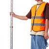 VEVOR Aluminum Grade Rod, 14-Feet/8ths 4 Sections Telescopic Measuring Rod, Double-Sided Scale 1/8in Leveling Rod Stick, Aluminum Alloy Survey Rod w/ Bubble Level &Carrying Bag for Houses,Walls,Floors