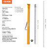 VEVOR Aluminum Grade Rod, 16-Feet/10ths 4 Sections Telescopic Measuring Rod,Double-Sided Scale 1/10ft Leveling Rod Stick,Aluminum Alloy Survey Rod w/ Bubble Level &Carrying Bag for Houses,Walls,Floors