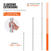 VEVOR Aluminum Grade Rod, 9-Feet/10ths 3 Sections Telescopic Measuring Rod,Double-Sided Scale 1/10ft Leveling Rod Stick,Aluminum Alloy Survey Rod with Bubble Level&Carrying Bag for Houses,Walls,Floors