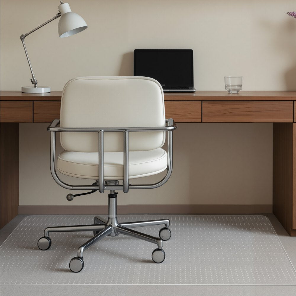 VEVOR Chair Mat, 60 x 46-inch Office Chair Mat for Low Pile Carpeted Floors, Clear Floor Protector Rug with Studded, Non-Slip & Easy to Clean, Smooth Glide Under Desk Rug for Home Office (Rectangular)