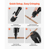 VEVOR 3/8" Press Jaw for Compact Series Press Tools, 52 HRC Hardened Steel Pressing Jaw for High Pressure HVAC/R Applications - Compatible with 24KN Press Tools for RLS Copper Pipes Connections