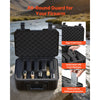 VEVOR Hard Pistol Case, Heavy Duty Hard Gun Case with XPE Foam Lining, Waterproof Pistol Storage Box with Customizable Interior & Handle for Gun, Lenses, Camera, Gear, TSA Compliant, 15.9x12.5x7.5 in