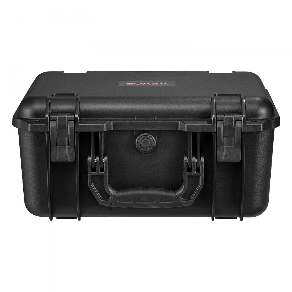 VEVOR Hard Pistol Case, Heavy Duty Hard Gun Case with XPE Foam Lining, Waterproof Pistol Storage Box with Customizable Interior & Handle for Gun, Lenses, Camera, Gear, TSA Compliant, 15.9x12.5x7.5 in