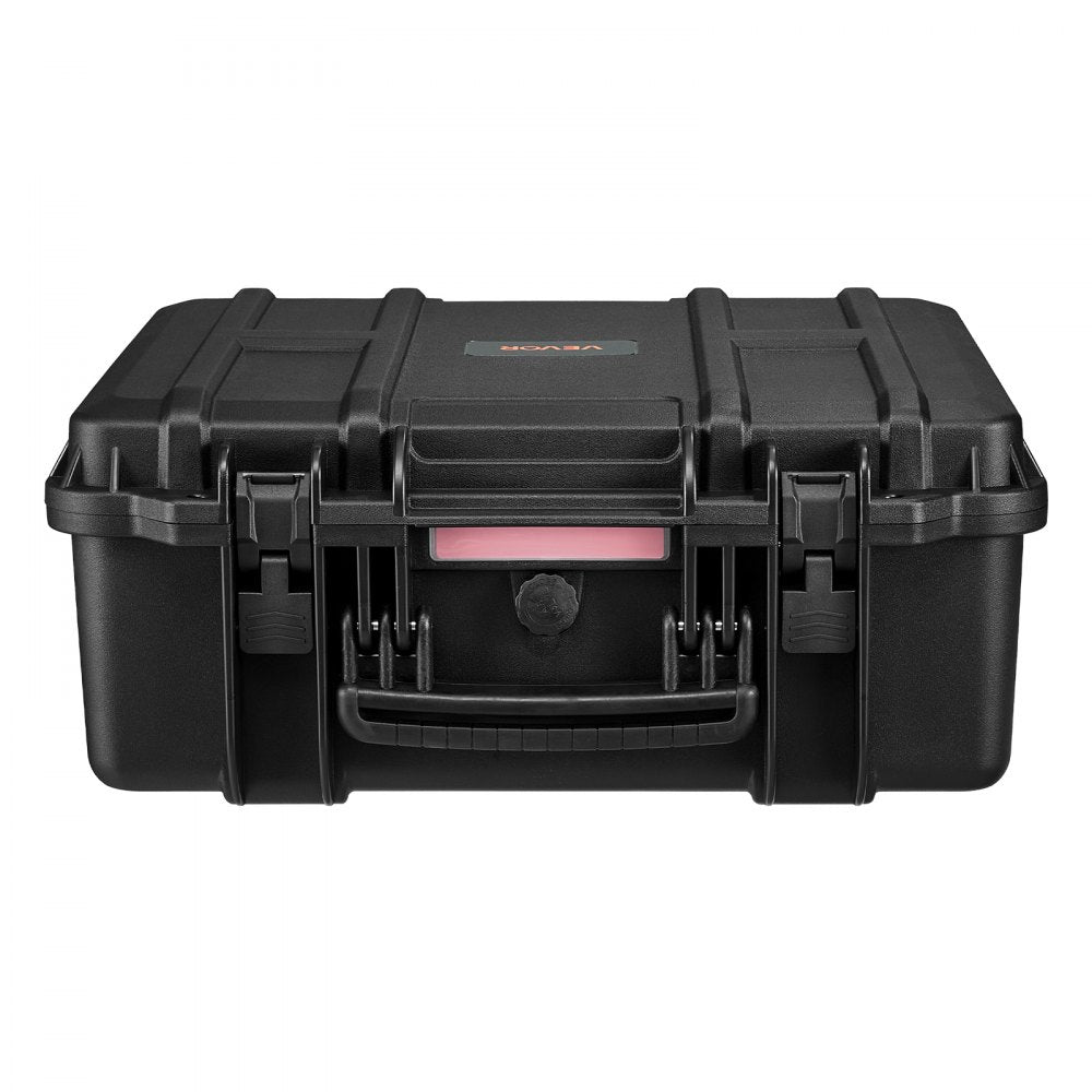 VEVOR Hard Pistol Case, Heavy Duty Hard Gun Case with XPE Foam Lining, Waterproof Pistol Storage Box with Customizable Interior & Handle for Gun, Lenses, Camera, Gear, TSA Compliant, 19.3x17.1x8.3 in