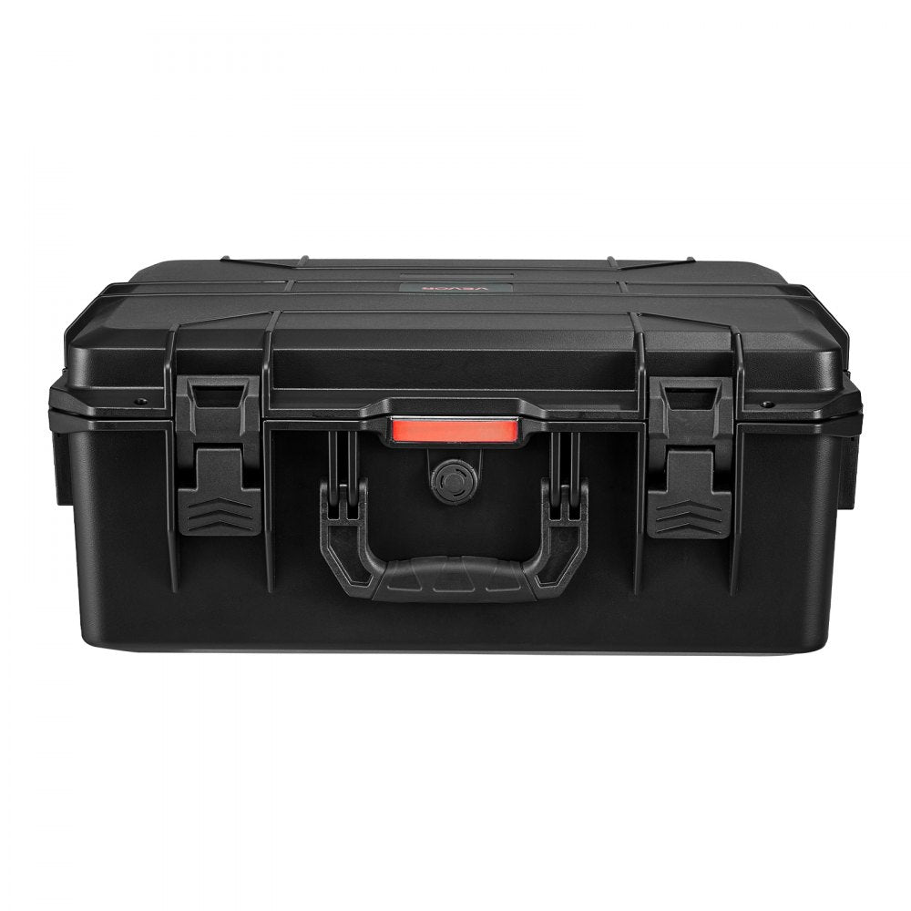 VEVOR Hard Pistol Case, Heavy Duty Hard Gun Case with XPE Foam Lining, Waterproof Pistol Storage Box with Customizable Interior & Handle for Gun, Lenses, Camera, Gear, TSA Compliant, 21.9x17.9x8.8 in