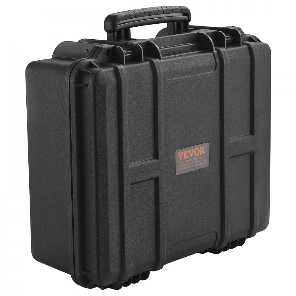 VEVOR Hard Pistol Cases with Pre-cut PU Foam, Waterproof & Dustproof Hard Gun Case for 6 Pistol, 19.3×17.1×8.3 in Lockable Pistol Case, Black