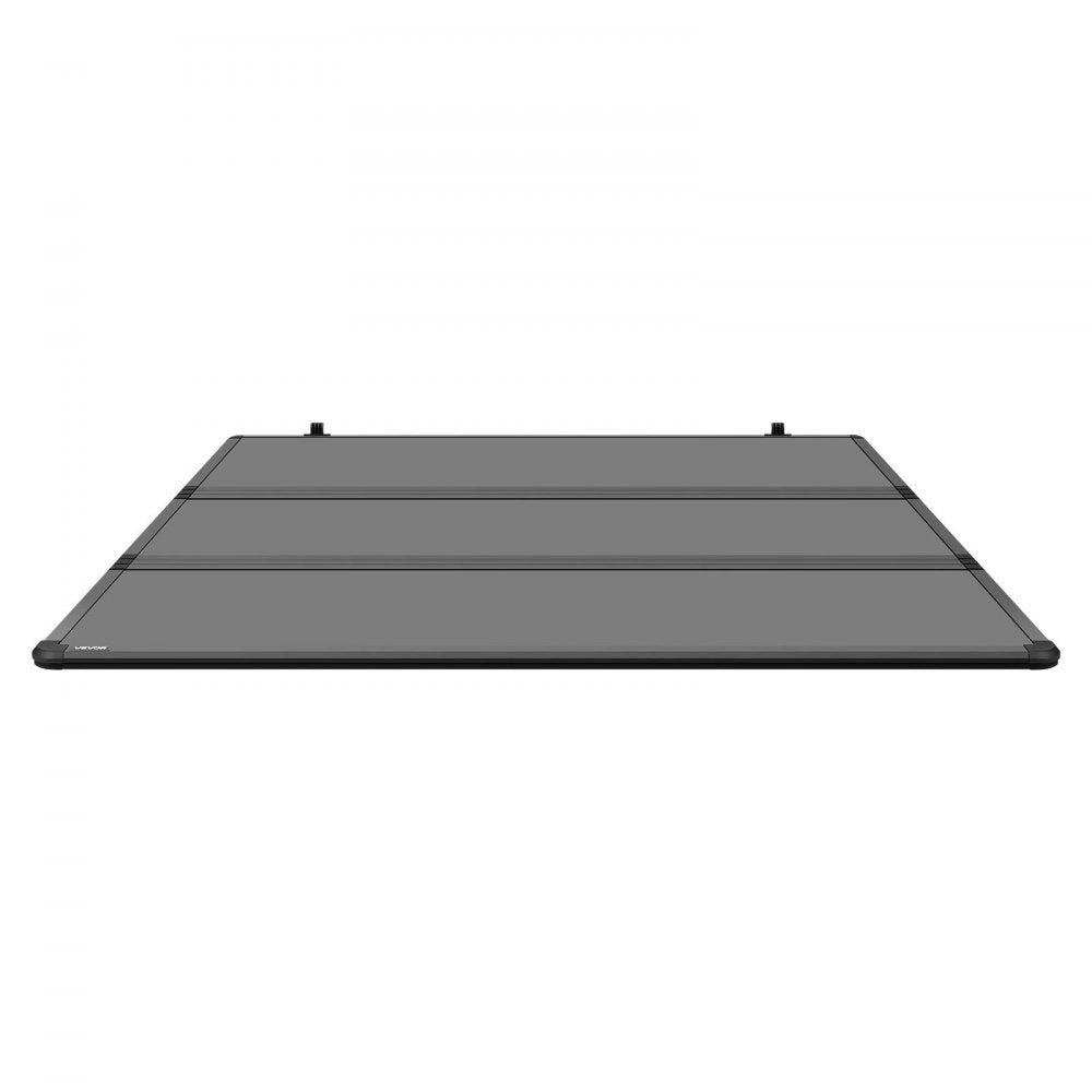 VEVOR Hard Tri-Fold Truck Bed Tonneau Cover, Compatible with 2015-2025 Ford F150 5.5 ft (67.1 in) Bed, Waterproof Folding Truck Tonneau Cover with Heavy-Duty Fiberglass and Aluminum Alloy Support Bar