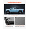 Outdoor convenience features (aerodynamic design, secure strap, aluminum alloy support bar)