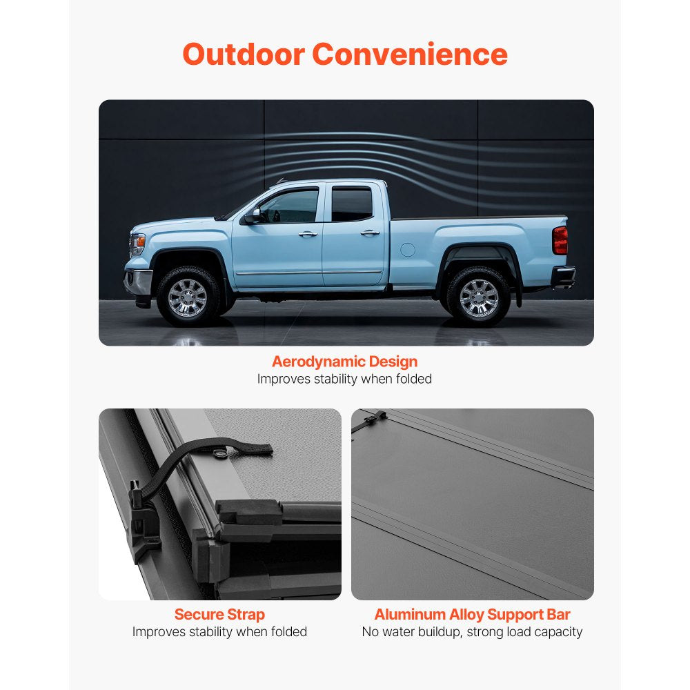 Outdoor convenience features (aerodynamic design, secure strap, aluminum alloy support bar)