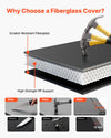 Fiberglass cover structure illustration (scratch-resistant fiberglass with high-strength PP support)