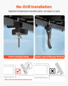 No-drill installation clamp and quick lock/release wrench