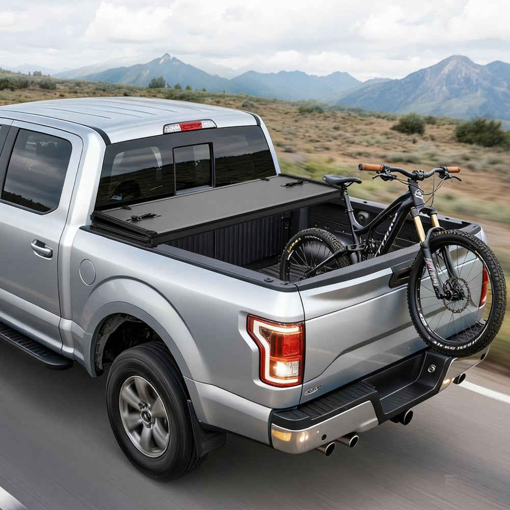 VEVOR Hard Tri-Fold Truck Bed Tonneau Cover, Compatible with 2019-2026 Dodge Ram 1500 (Incl. Classic & New) 5.7 ft (67.4 in) Bed Without Rambox (Not Fit Split Tailgate), Waterproof Folding Truck Cover