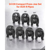 VEVOR 7PCS Pressing Jaws 1/4" to 1-1/8" - Compatible with RLS Copper Pipes, Work with 24KN Compact Series Press Tools for High Pressure HVAC/R Applications, 60 HRC Hardened Steel - with Case