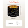 VEVOR Drum Lamp Shade 2 Set, 13 in Top x 13 in Bottom x 10 in High, Medium Drum Lampshade with Harp, Replacement Lamp Shade for Table Lamps Floor Lamps Pendant Lights, Black Hollow-carved Design