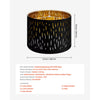 VEVOR Drum Lamp Shade 2 Set, 13 in Top x 13 in Bottom x 10 in High, Medium Drum Lampshade with Harp, Replacement Lamp Shade for Table Lamps Floor Lamps Pendant Lights, Black Hollow-carved Design