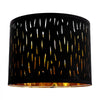 VEVOR Drum Lamp Shade 2 Set, 13 in Top x 13 in Bottom x 10 in High, Medium Drum Lampshade with Harp, Replacement Lamp Shade for Table Lamps Floor Lamps Pendant Lights, Black Hollow-carved Design