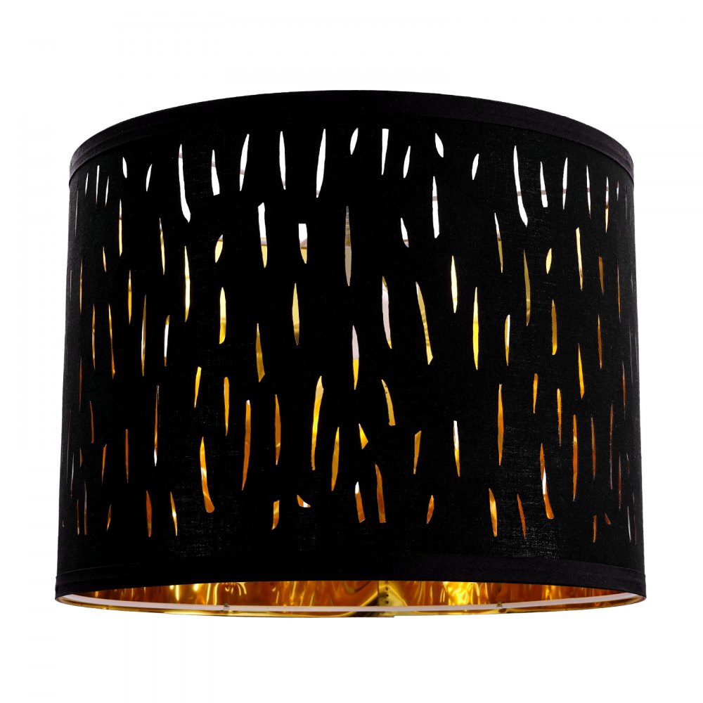 VEVOR Drum Lamp Shade 2 Set, 13 in Top x 13 in Bottom x 10 in High, Medium Drum Lampshade with Harp, Replacement Lamp Shade for Table Lamps Floor Lamps Pendant Lights, Black Hollow-carved Design