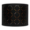 VEVOR Drum Lamp Shade 2 Set, 13 in Top x 13 in Bottom x 10 in High, Medium Drum Lampshade with Harp, Replacement Lamp Shade for Table Lamps Floor Lamps Pendant Lights, Black Diamond Hollow Design