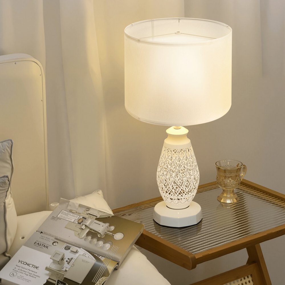 VEVOR Drum Lamp Shade, 13 in Top x 13 in Bottom x 10 in High, Medium Drum Linen Lampshade, Replacement Lamp Shade for Table Lamps Floor Lamps Pendant Lights, Easy Assembly Required (Off-white Linen)